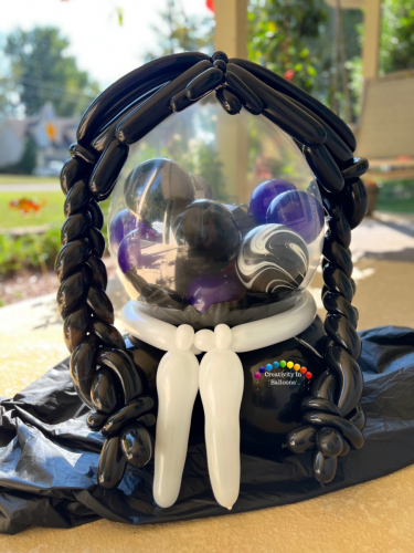 Wednesday Addams Stuffed Birthday Balloon